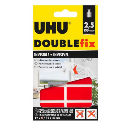 COLA UHU DOUBLE FIX INVISIVEL 12 TIRAS - 36470 , Uhu , TIRAUHU001 , 